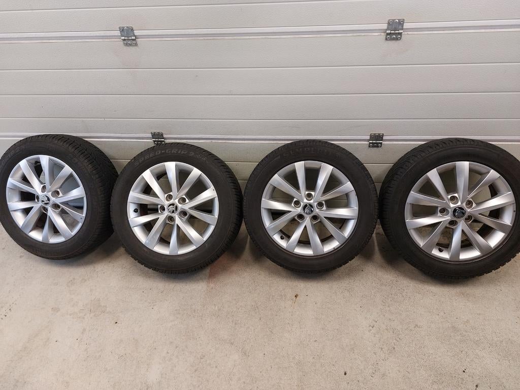 Winterwielset Skoda Octavia te koop. Ook passend op VW, Audi, Ophalen, Gebruikt, 16 inch, Banden en Velgen