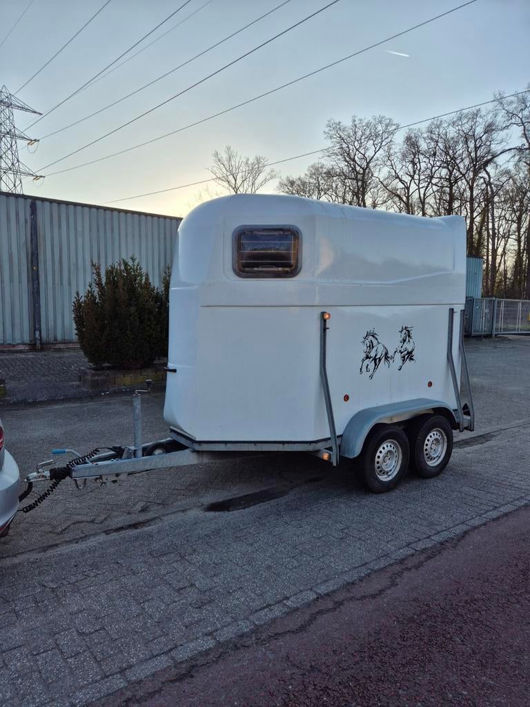 Böckmann tweepaardstrailer, Dieren en Toebehoren, Paarden en Pony's | Trailers en Aanhangwagens, Ophalen, Gebruikt
