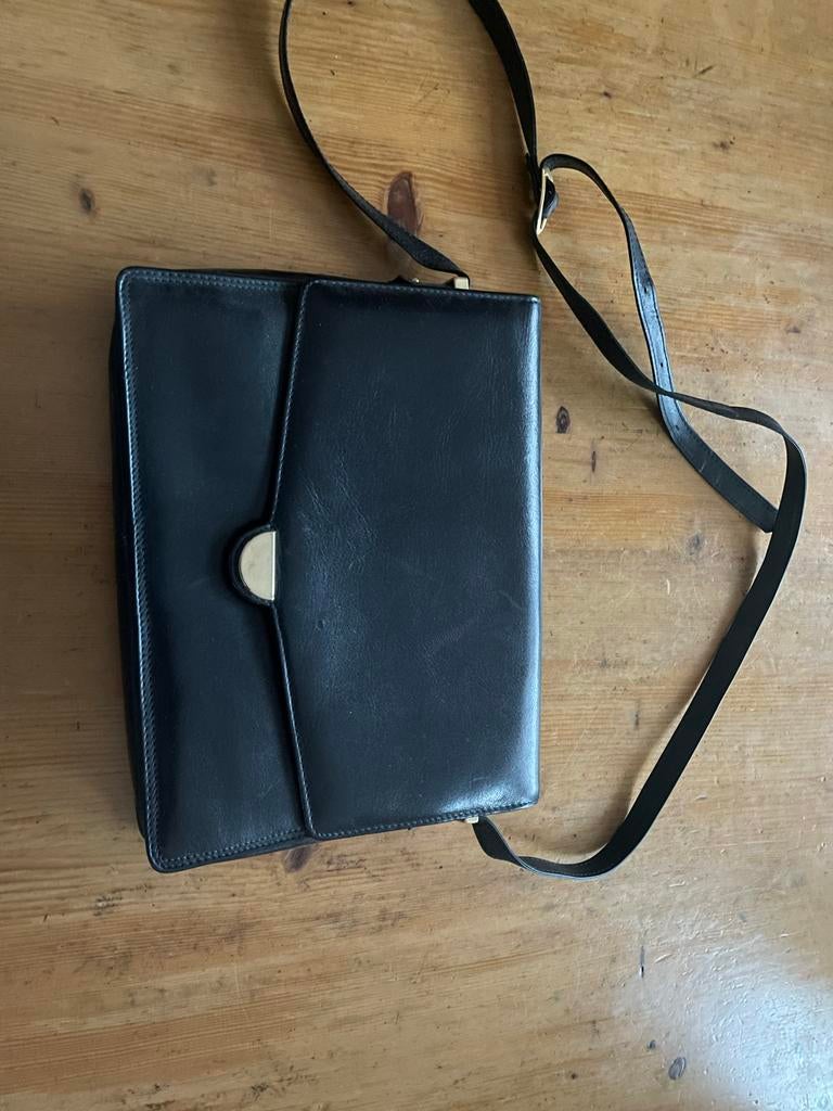 Zwarte La Moda tas met portemonnee, Sieraden, Tassen en Uiterlijk, Tassen | Damestassen, Ophalen of Verzenden, Gebruikt, Zwart