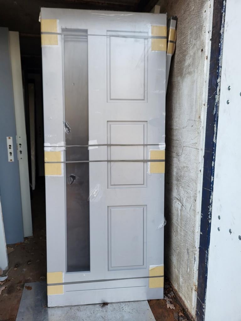 83x201,5cm nieuwe voordeuren massief hardhout grijs gg, Doe-het-zelf en Verbouw, Deuren en Horren, 80 tot 100 cm, Nieuw, Ophalen of Verzenden