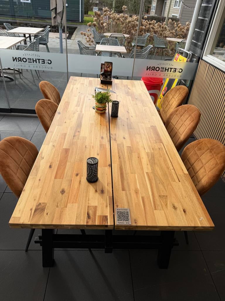 Stamtafel voor gezellige avonden, Gebruikt, 100 tot 150 cm, Eikenhout, 200 cm of meer