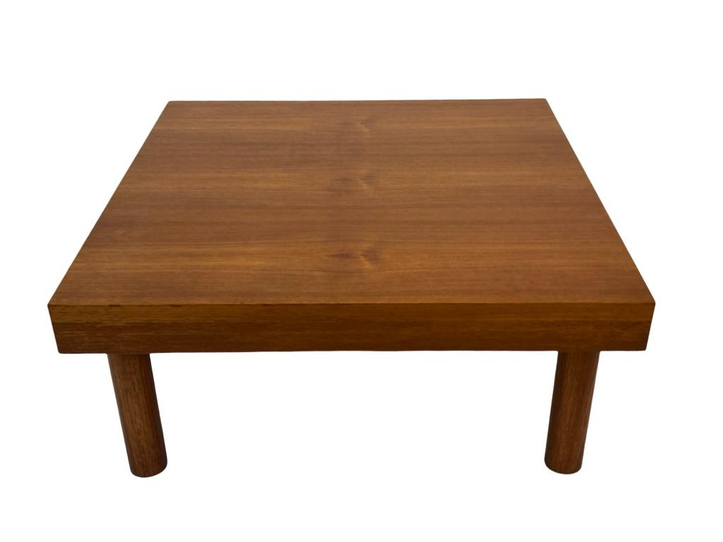 Vintage salontafel coffee table vierkant teak 70's design, Gebruikt, 50 tot 100 cm, Vierkant, 50 tot 100 cm
