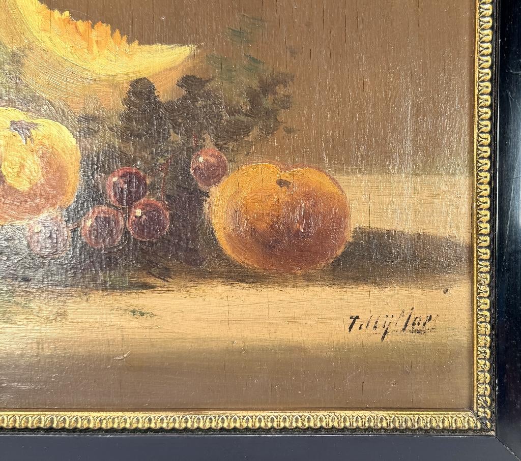 191. Olieverfschilderij, Tilly Moes - fruit stilleven, Antiek en Kunst, Ophalen of Verzenden
