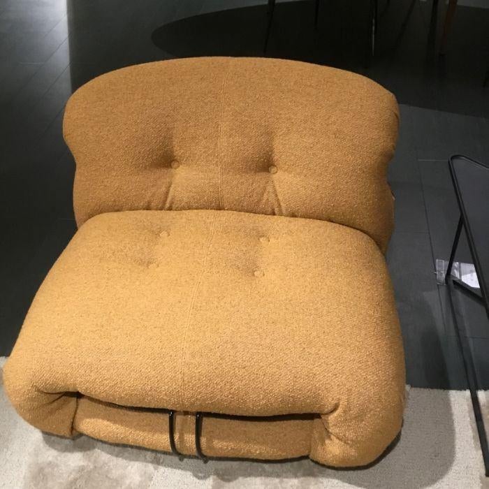 Cassina Soriana fauteuil geel, Huis en Inrichting, Ophalen of Verzenden, Nieuw, 75 tot 100 cm, 50 tot 75 cm