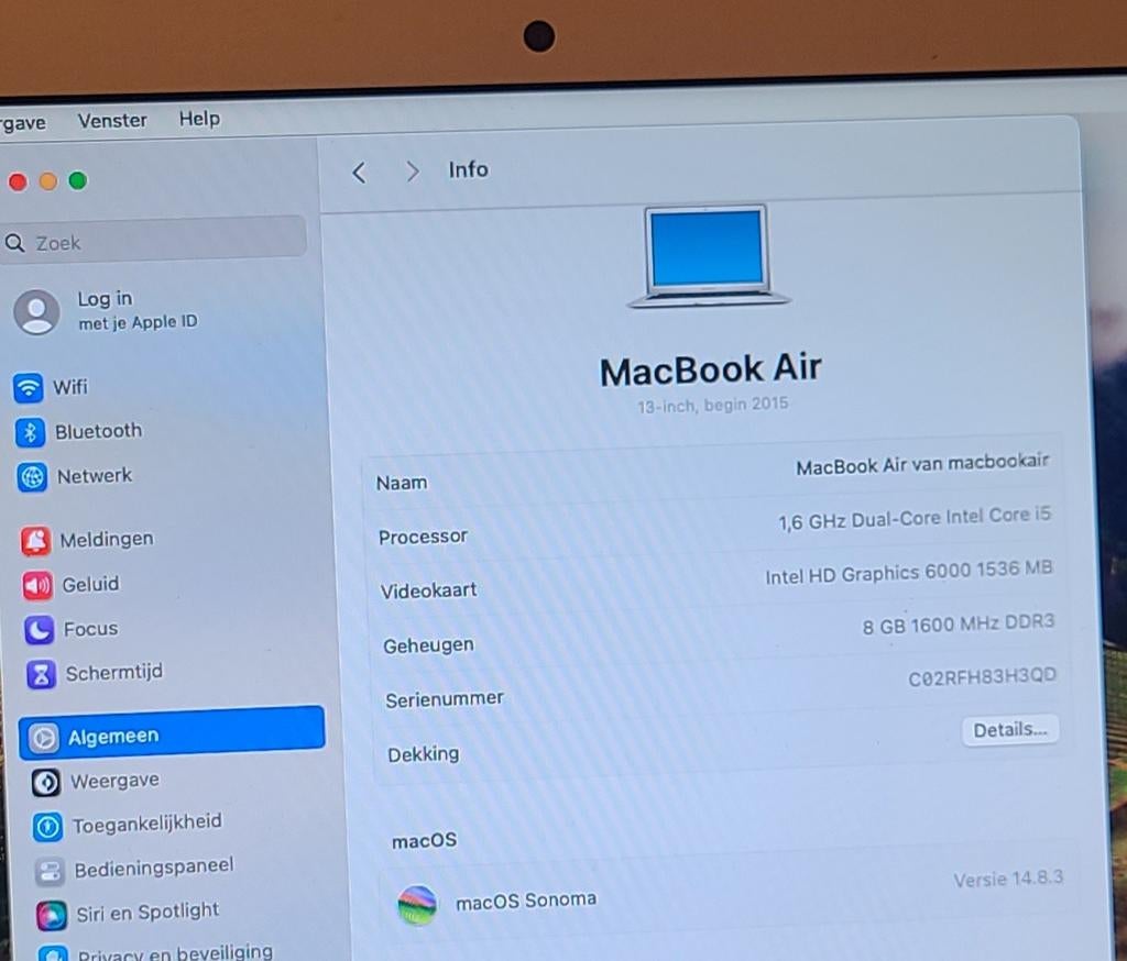 ✨MACBOOK AIR 2015 (13 inch) + Nieuwe Accu✨, Computers en Software, Apple Macbooks, Zo goed als nieuw, MacBook Air, 13 inch, Minder dan 2 Ghz