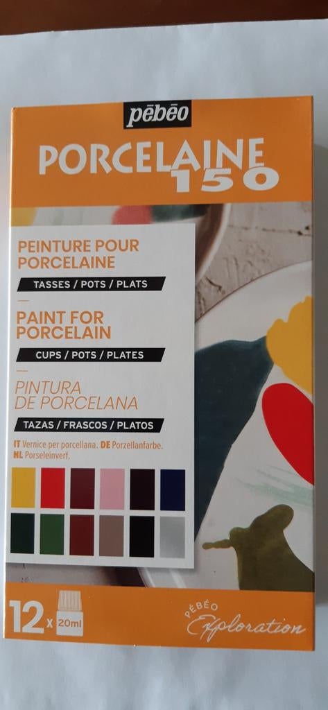 Pebeo porseleinverf 12x20ml met gratis 31 delig sjablonenset, Ophalen of Verzenden, Nieuw, Overige typen