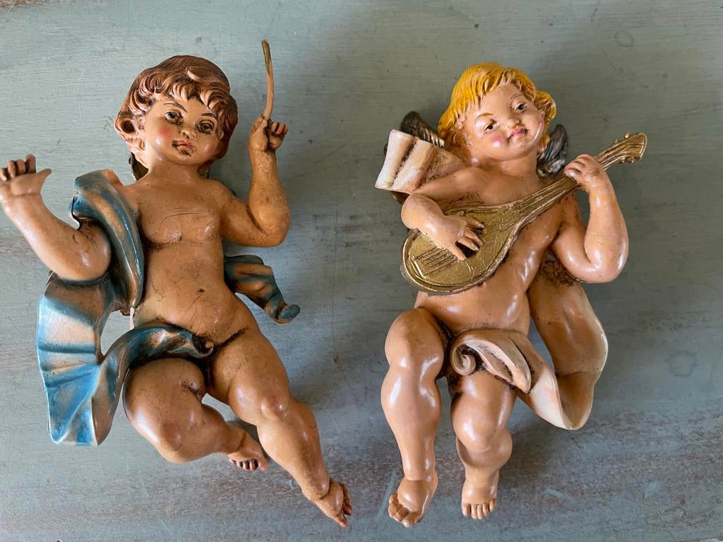 Prachtige engel engelen Italië hanger kerst angel, Antiek en Kunst, Ophalen of Verzenden