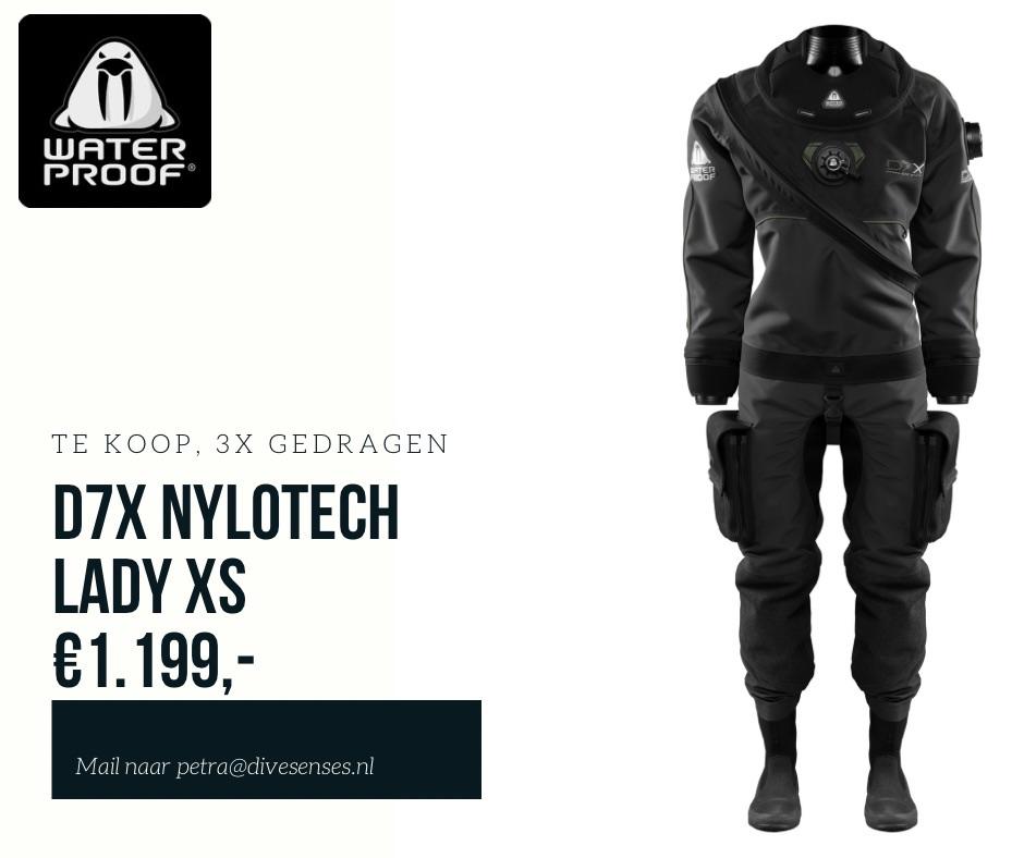 Droogpak waterproof D7X Nylotech dames XS, Watersport en Boten, Duiken, Ophalen of Verzenden, Nieuw, Duikpak