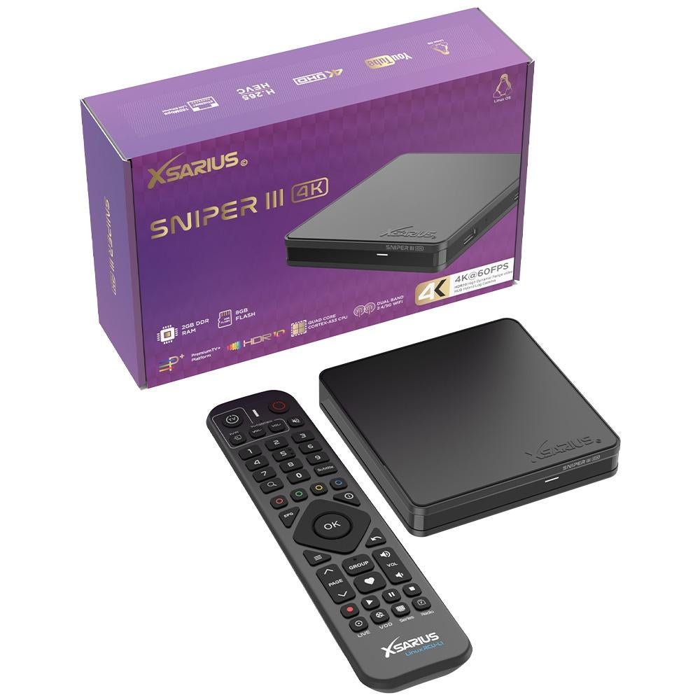 Retour: Xsarius Sniper 3 Linux Set Top Box – Sniper III, Ophalen of Verzenden, Zo goed als nieuw, HDMI, Minder dan 500 GB