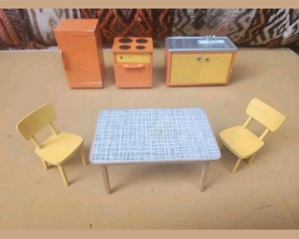Lundby Poppenhuis Keuken 1:16 Hout 1970s, Ophalen of Verzenden, Poppenhuis