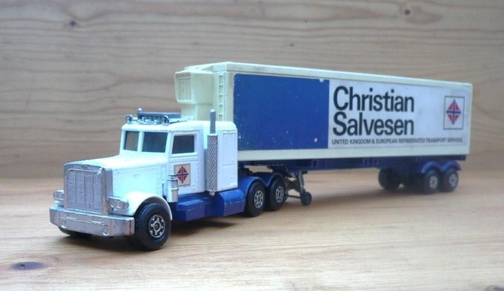 Matchbox K31 Peterbilt + koeloplegger Christian Salvesen, Ophalen of Verzenden, Gebruikt, Bus of Vrachtwagen, Matchbox