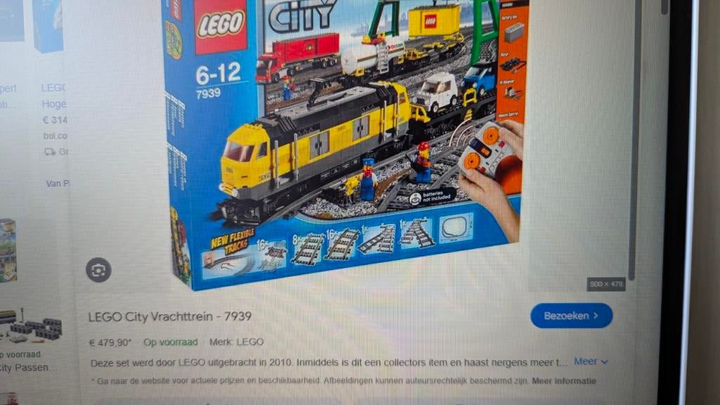 Zeldzame Lego trein set met extra rails!, Ophalen of Verzenden
