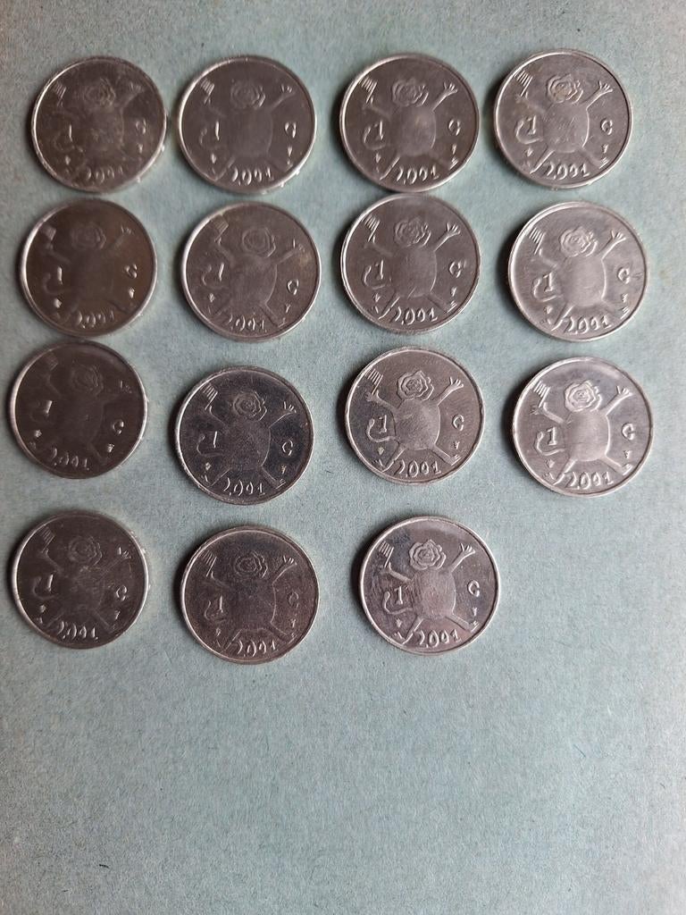 43 gulden/cent munten. Vanaf 1950 incl 15x laatste gulden., Ophalen of Verzenden, Koningin Juliana, 1 cent
