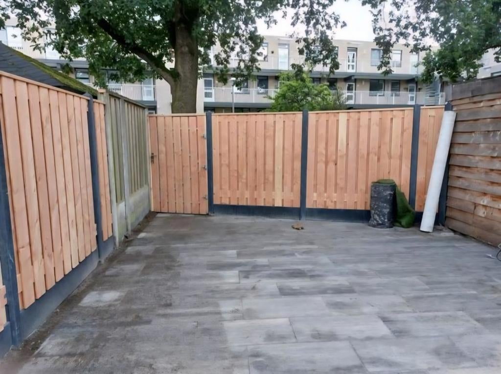 Houten betonlook schuttingen €110,- m1 incl montage!, Tuin en Terras, Schuttingen, Ophalen, 1 tot 2 meter, Minder dan 3 meter