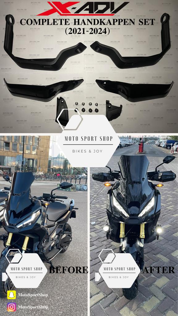 Honda X-ADV Complete Handkappen set Zwart, Ophalen