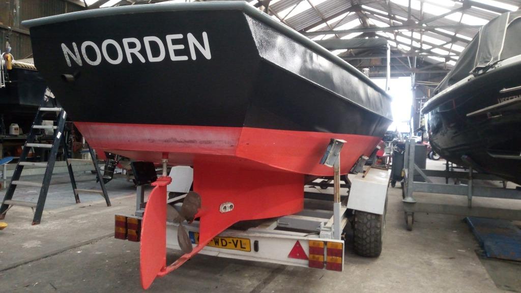 Stoere Stalen Sloep 7.40 m + Stallingstrailer, Watersport en Boten, Motorboten en Motorjachten, Ophalen, Gebruikt, Onbekent, Onbekent