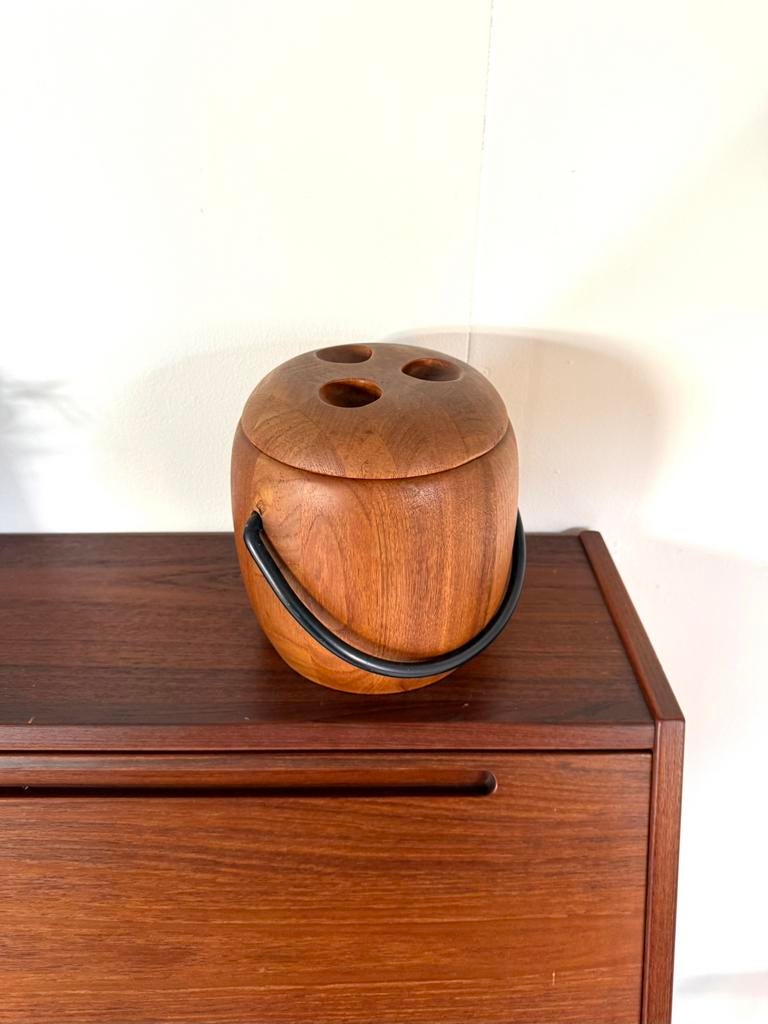 Vintage teakhouten Deense ijsemmer, Digsmed ‘60, Ophalen of Verzenden