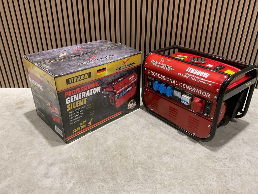 Jettool JT8500W benzine stroomgenerator nieuw in doos ‼️, Ophalen, Nieuw, Minder dan 5 kVA, Benzine
