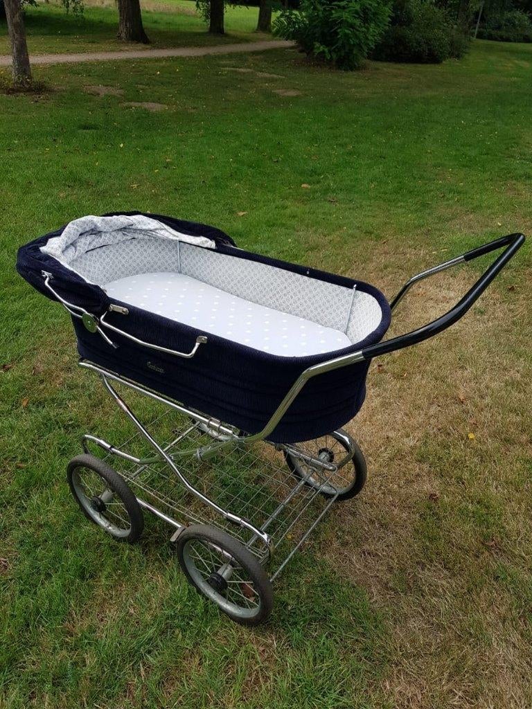 Kinderwagen blauw vintage, Kinderen en Baby's, Kinderwagens en Combinaties, Ophalen, Gebruikt, Kinderwagen, Overige merken