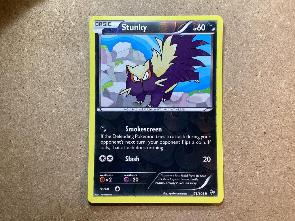 1x Stunky [FLF 053/106] (Excellent, Reverse Holo), Ophalen of Verzenden, Zo goed als nieuw, Losse kaart, Foil