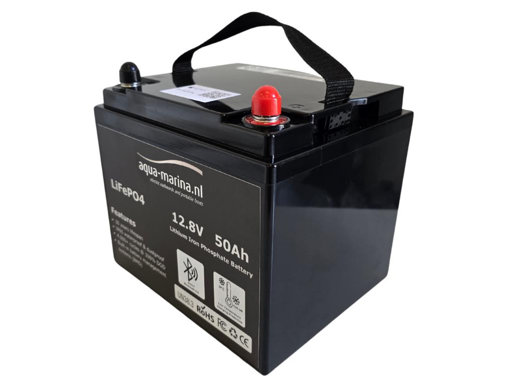 LiFePO4 Lithium Accu 12V 50Ah met Bluetooth | Lichtgewicht, Info@aqua-marina.nl, Aqua-Marina.NL, Nieuw, Ophalen of Verzenden