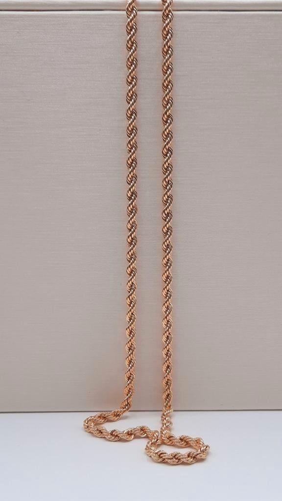 gouden rope ketting 18kt, Www.bredajuwelier.nl, Nieuw, Ophalen of Verzenden, Www.bredajuwelier.nl