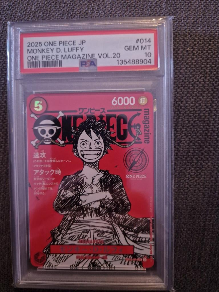 One Piece Luffy Magazine Exclusive Promo PSA 10, Ophalen of Verzenden, Zo goed als nieuw