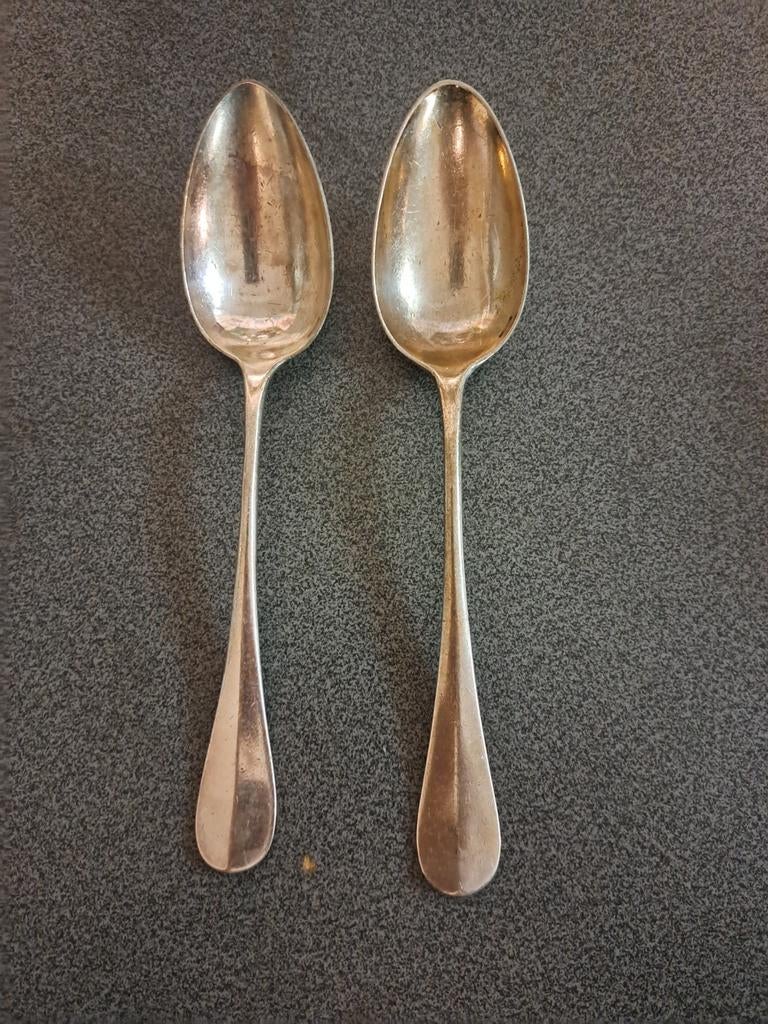 Oud zilveren besteklepel soeplepel, Antiek en Kunst, Ophalen of Verzenden