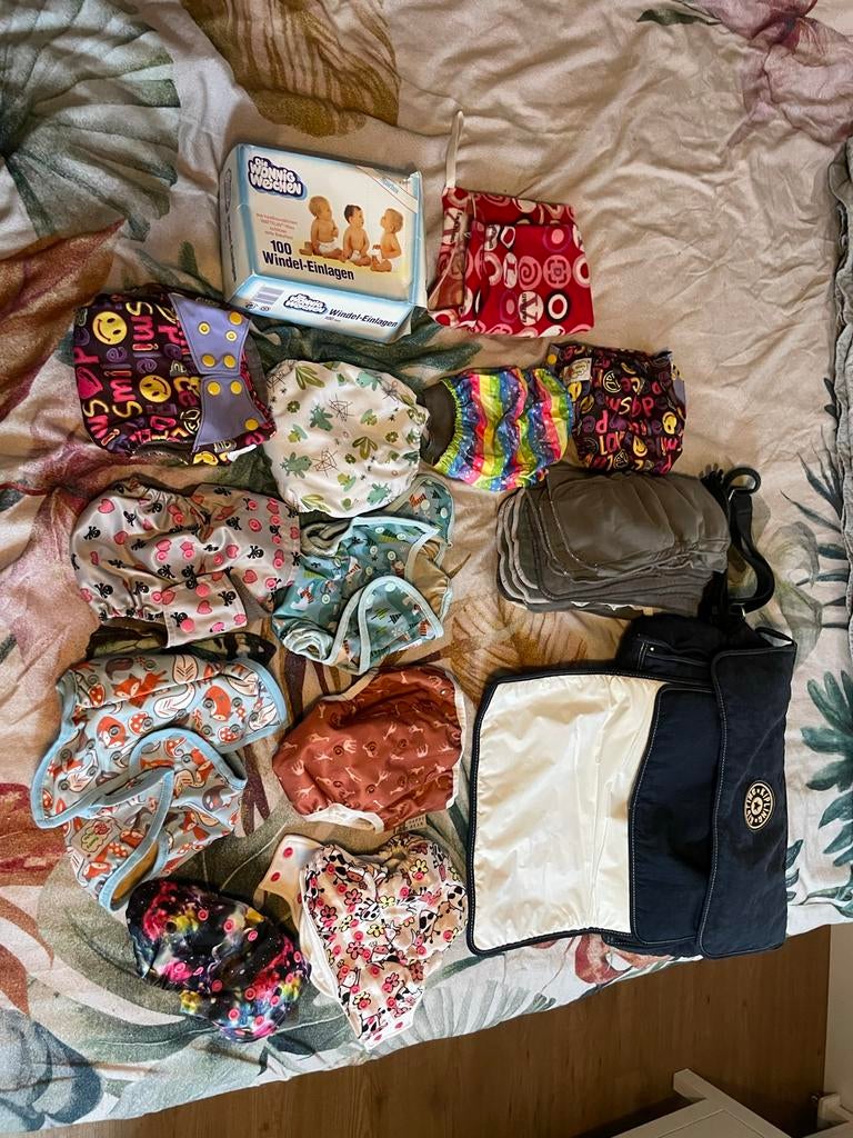 Wasbare Luiers - Katoen - Complete Set, Kinderen en Baby's, Babyvoeding en Toebehoren, Gebruikt, Overige typen, Ophalen of Verzenden
