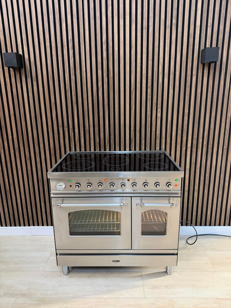 Prachtige Rvs Boretti Fornuis keramisch (Gratis bezorgen), Witgoed en Apparatuur, 5258sh, 60 cm of meer, Keramisch, Ophalen of Verzenden