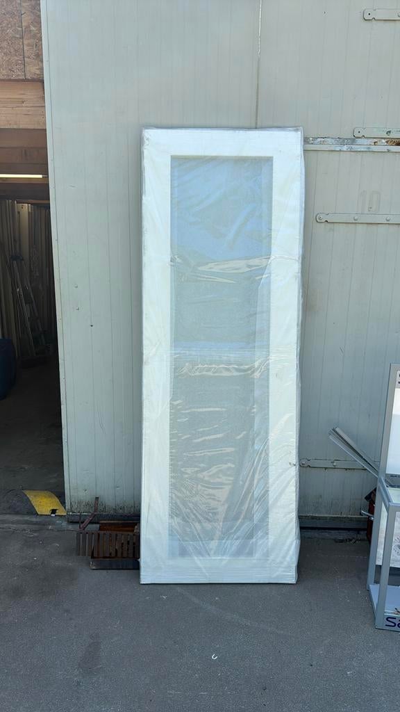 2x opdek paneeldeur 78x231.5 cm blank glas rechtshan nr 785