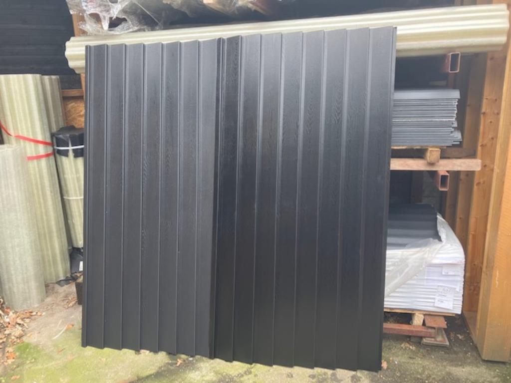 potdeksel profielplaten houtnerf zwart en antraciet, Doe-het-zelf en Verbouw, Ophalen, Nieuw, Overige materialen, Minder dan 20 mm