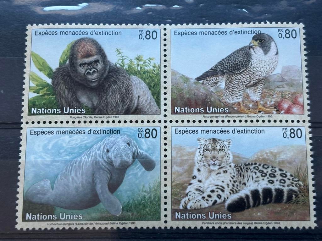 Vogel, fauna, Verenigde Naties Genève 1993, Ophalen of Verzenden, Postfris, Dier of Natuur