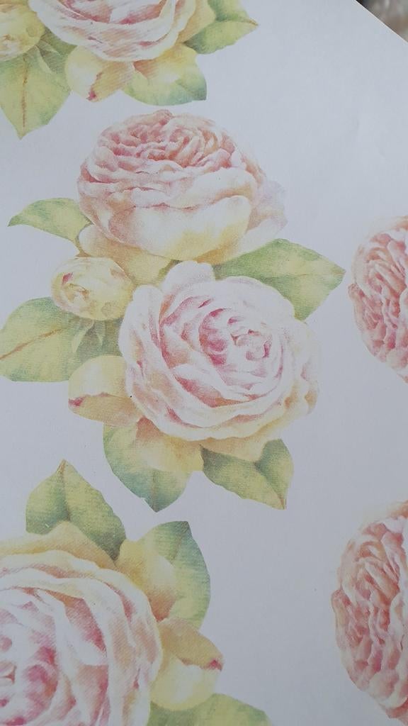 Vintage rozen pastel roze 30 vellen, Huis en Inrichting, Stoffering | Behang, Ophalen of Verzenden, Minder dan 10 m², Roze