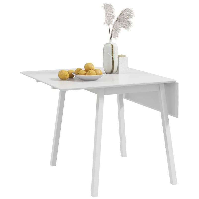 HOMCOM Eettafel Klaptafel Keukentafel, 2neerklapbare vlakken, Nieuw, Grenenhout, Rechthoekig, 50 tot 100 cm