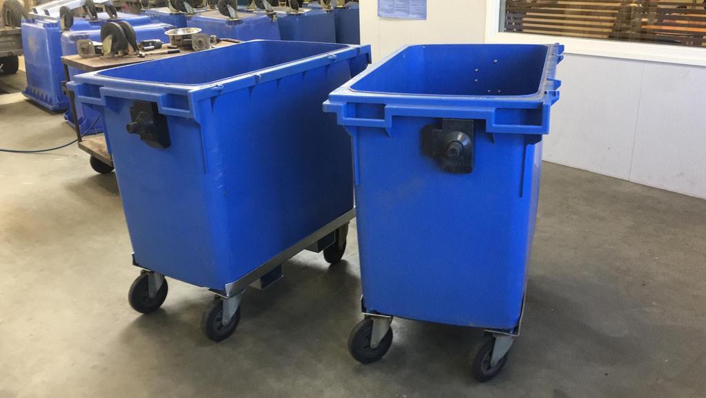 Afval container 660 L, Ophalen, Gebruikt