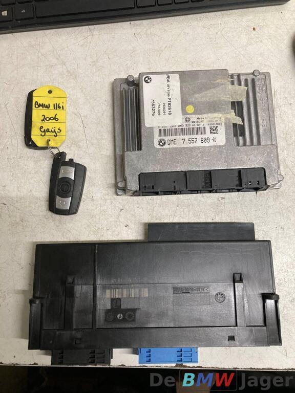 DME module + CAS module + sleutel BMW 1serie E87 7557809 N45, Auto-onderdelen, Elektronica en Kabels, BMW, Gebruikt, Ophalen of Verzenden
