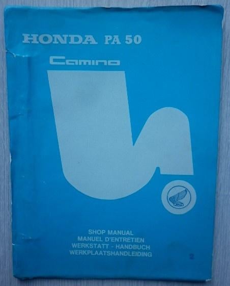 Honda PA 50 Camino werkplaatsboek (1120z) bromfiets, Ophalen of Verzenden, Gebruikt