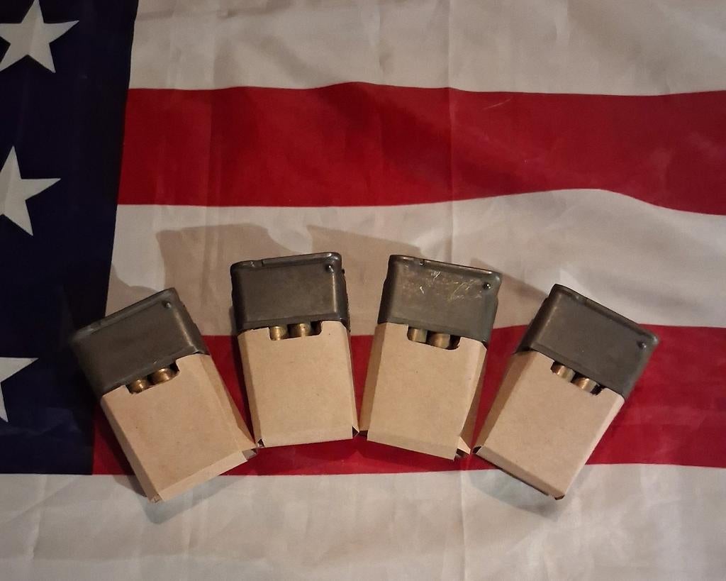 WW2 US BANDOLEER INSERTS M1 GRAND CLIP COVERS, Ophalen of Verzenden, Landmacht, Amerika
