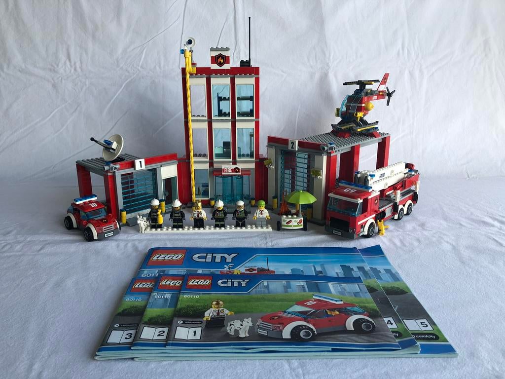 City Lego 60110 - Fire Station / Brandweerkazerne - M2, Lego, Lego, Lego, Ophalen of Verzenden