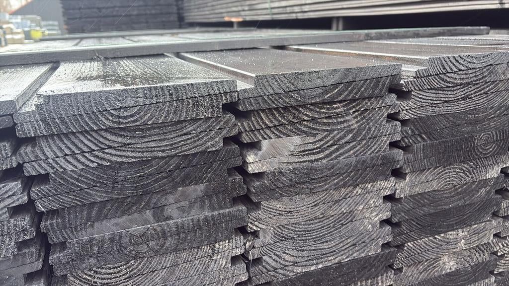 Douglas Zweeds rabat, zwart geïmpregneerd 11/22x170mm €19,50, Tuin en Terras, Palen, Balken en Planken, Nieuw, Planken, 250 cm of meer