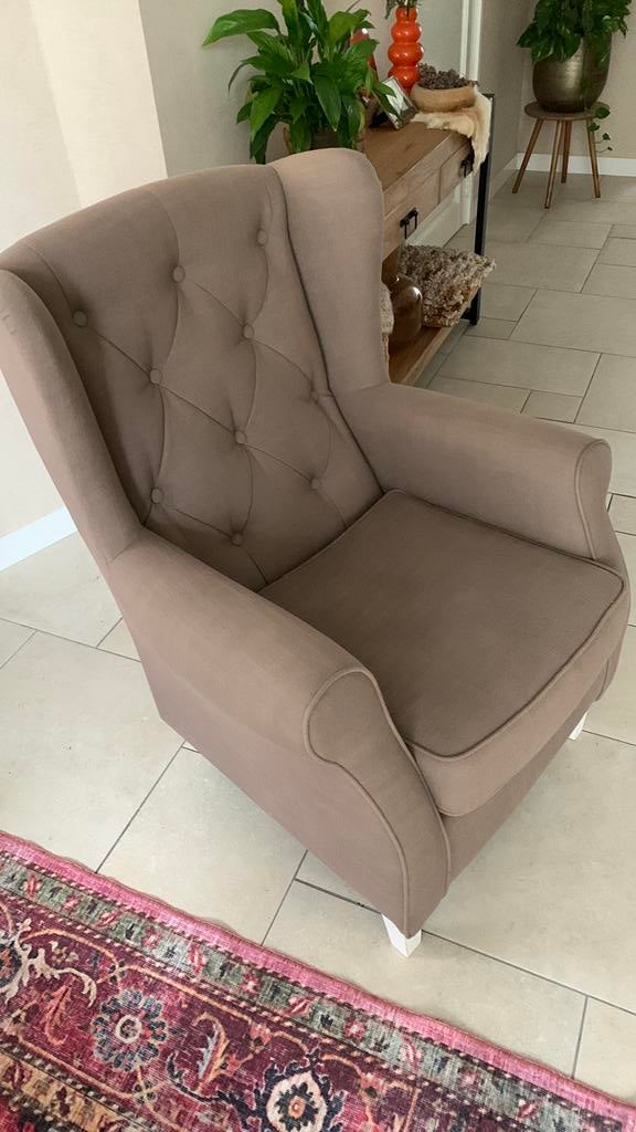 Fauteuil, 75 tot 100 cm, Ophalen of Verzenden, Zo goed als nieuw, Stof