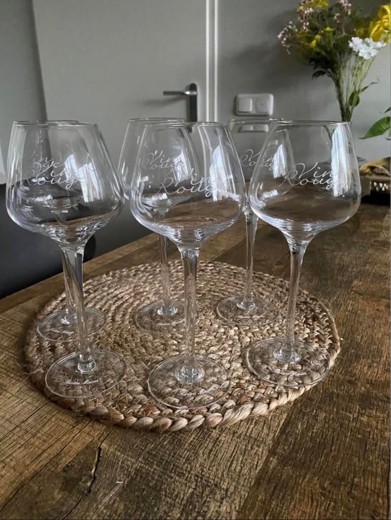 Riviera Maison Vin Rouge Wijnglazen - Set van 6, Huis en Inrichting, Keuken | Keukenbenodigdheden, Zo goed als nieuw, Ophalen of Verzenden
