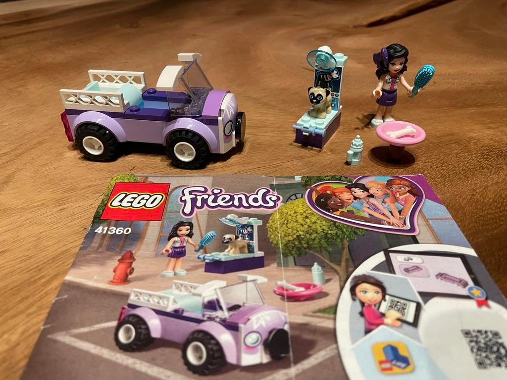 Lego Friends 41360 Dierenarts Auto - Compleet, Ophalen of Verzenden, Zo goed als nieuw, Complete set, Lego
