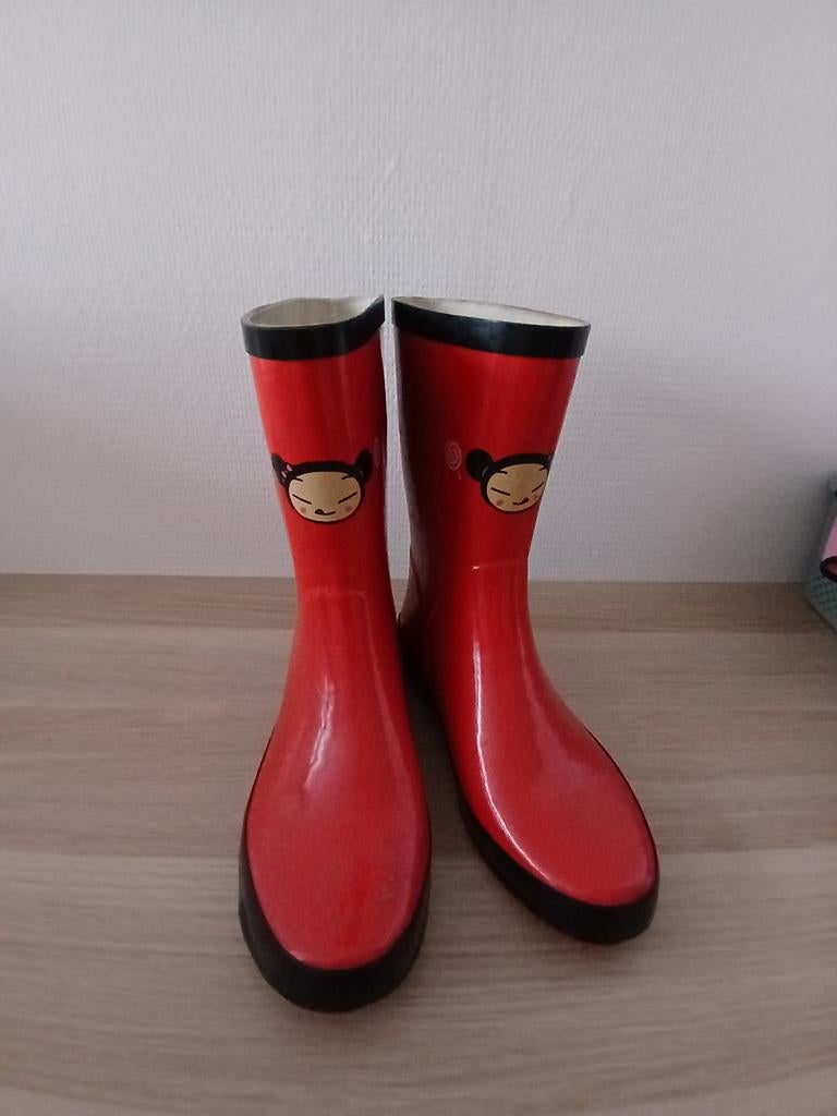 Pucca Funny love rode regenlaarzen, Ophalen of Verzenden, Regenlaarzen, Gedragen, Rood