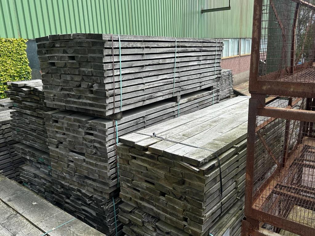 AANBIEDING: Karakteristieke eiken planken - winddroog 52mm, Ophalen, Eiken, Nieuw, Plank
