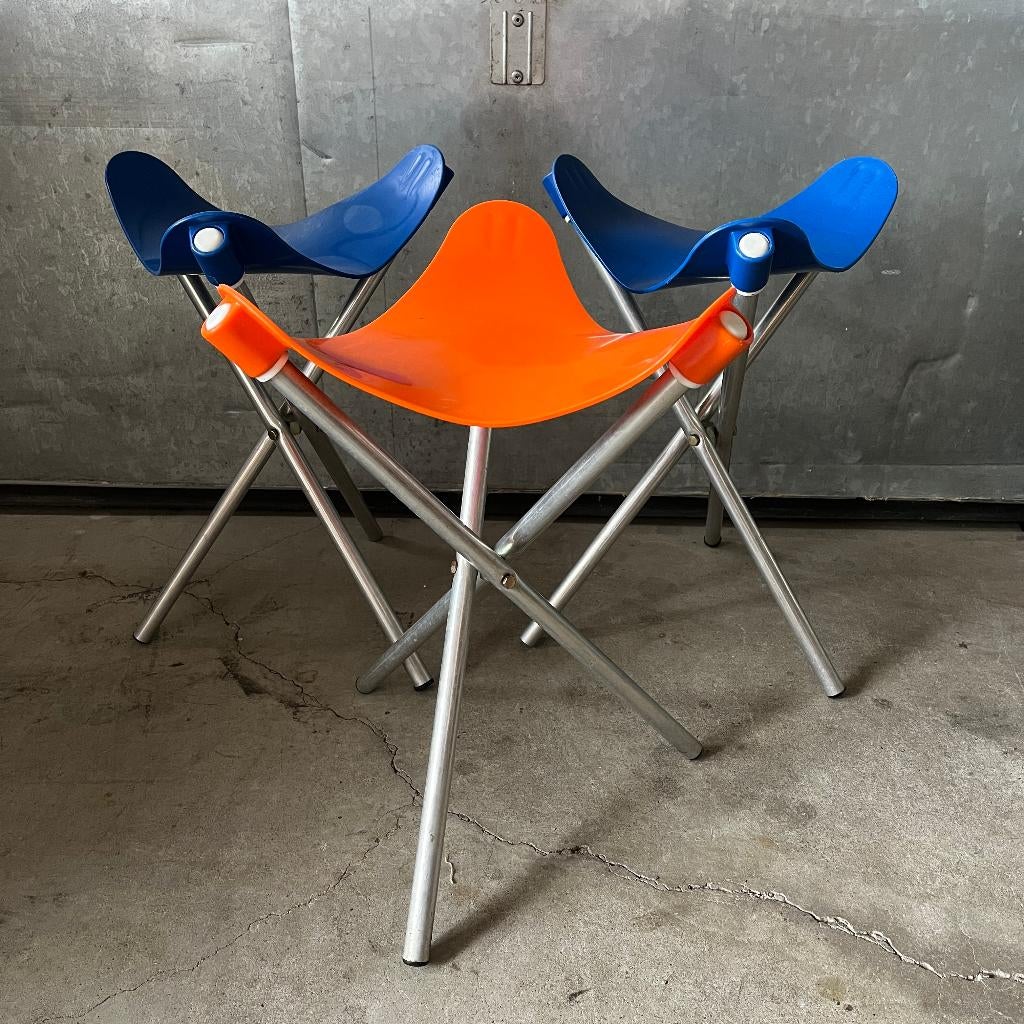 Jaren 70 kunststof krukje Frans design Lallemand, Kunststof, Gebruikt, Lallemand, Frans design
