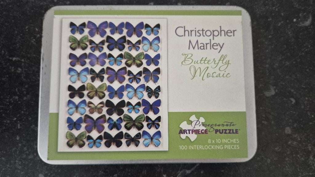 Puzzel Butterfly Mosaic Christopher Marley 100 stukjes, Ophalen of Verzenden, Minder dan 500 stukjes, Zo goed als nieuw, Legpuzzel