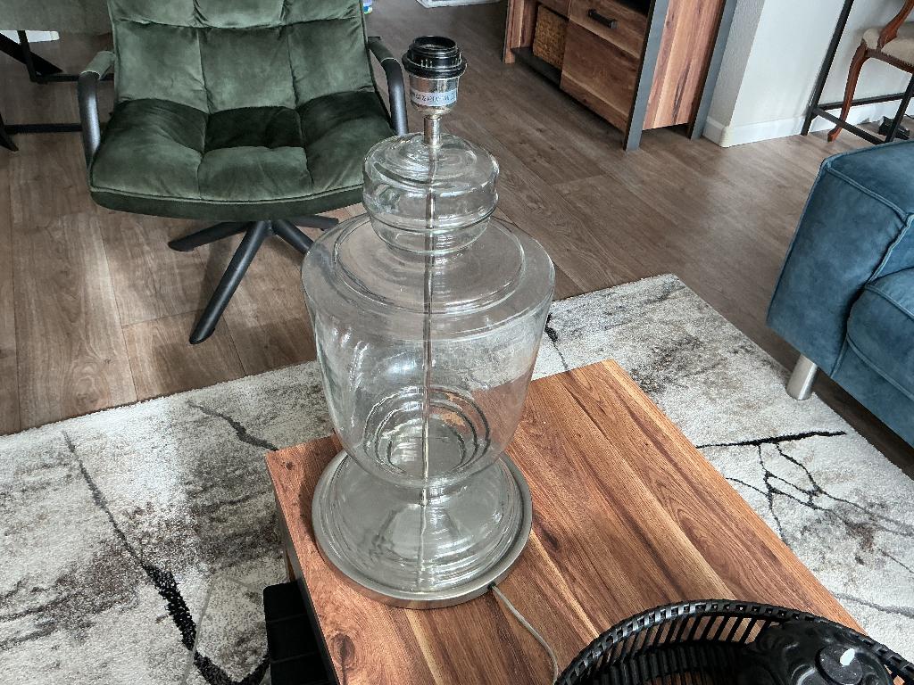 Tafellamp, Ophalen, 50 tot 75 cm, Klassiek, Glas