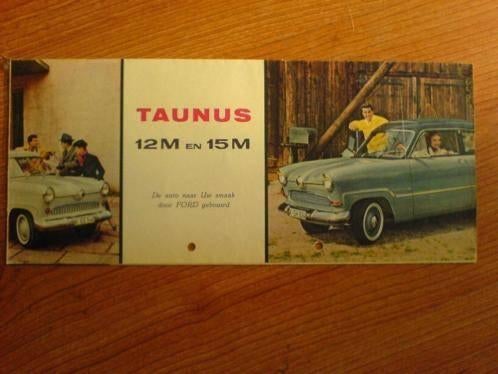 Ford Taunus 12M, 15M of 17M brochure/auto folder 57 58 61, Ophalen, Ford